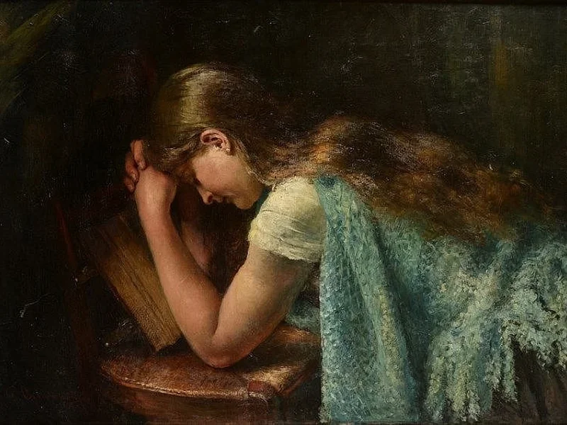 1842-David e Pieter Oyens - Ragazza in preghiera 1888